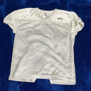 White football practice jersey
